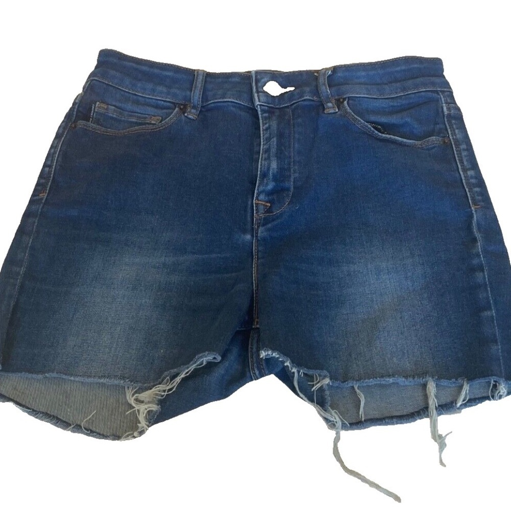 A/X Armani Exchange Super Skinny Cut-Off Jean Shorts; Blue Denim; Size 28
